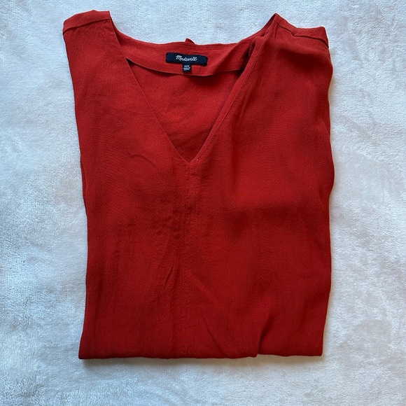 Red/Burnt Orange Madewell Dress - Picture 5 of 7